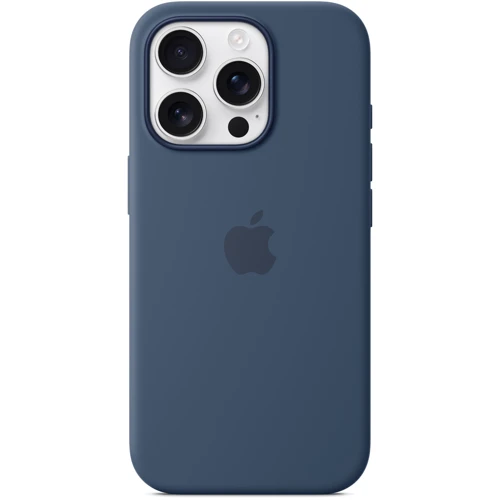 Чехол для iPhone Apple iPhone 16 Pro Silicone Case with MagSafe - Denim (MYYK3ZM/A): Материалы Силикон
