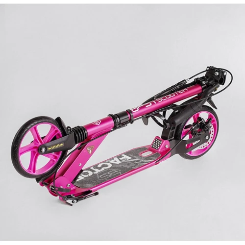 Двоколісний самокат з дисковим гальмом Best Scooter Factor BS-45011 Рожевий: Конструкція рами складная