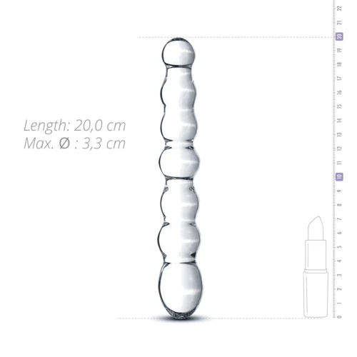 Стеклянный дилдо в виде бусин Gildo Glass Dildo No. 19