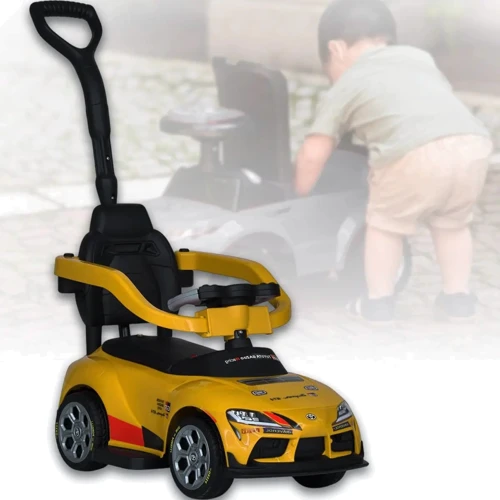 Дитячий електромобіль-толокар 3в1 Bambi Toyota жовтий (M 6129EBLR-6)