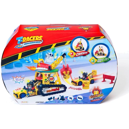 Игровой набор T-Racers - Турбокран (машинка-конструктор, гонщик, аксесс.) (PTRSD014IN11) фото 4