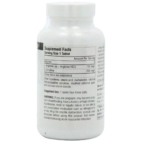 Source Naturals L-Arginine L-Сitrulline L-аргинин L-Цитруллин 1000 мг 120 таблет: Тип Комплексные