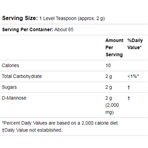 Now Foods D-Mannose Pure Powder, 6 oz (170 g) (NF2809)
