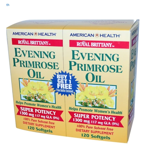 American Health Royal Brittany, Evening Primrose Oil 1300 mg, 2 Bottles, 120 Softgels Each (AMH-03233): Стать жіночий