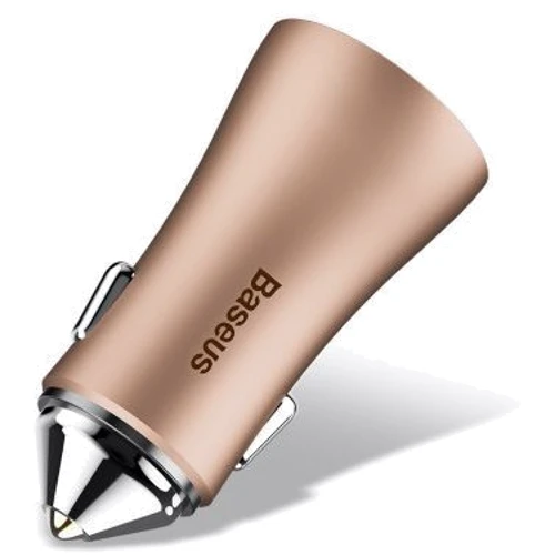 Зарядний пристрій Baseus USB Car Charger Golden 2xUSB 12W 2.4A Gold фото 4