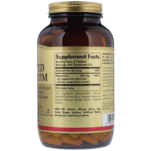 Solgar Chelated Magnesium, 100 Tablets (SOL-54709)