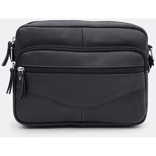 Мужская сумка через плечо Borsa Leather черная (K1089bl-black): Пол Мужской