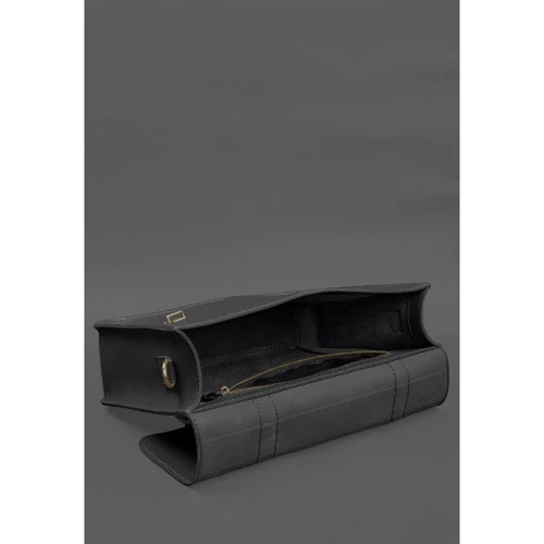 Жіноча сумка-сетчел BlankNote Porte чорний (BN-BAG-58-g): Фактура Матовая, Гладкая