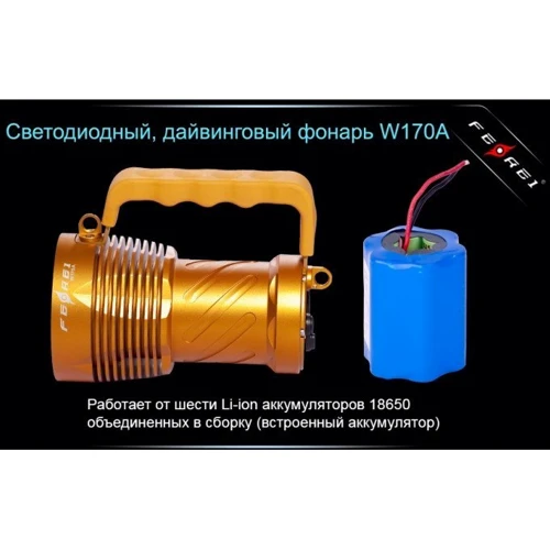 Фонарь Ferei W170А 3xCREE XM-L2 тёплый жёлтый фото 20