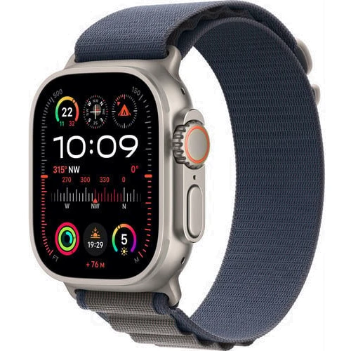 Apple Watch Ultra 2 GPS + Cellular 49mm Titanium Case with Blue Alpine Loop - Large (MREQ3)  фото 7