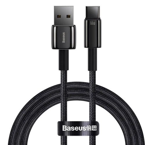 Кабель Baseus USB Cable to USB-C Tungsten 66W 1m Black (CATWJ-B01)