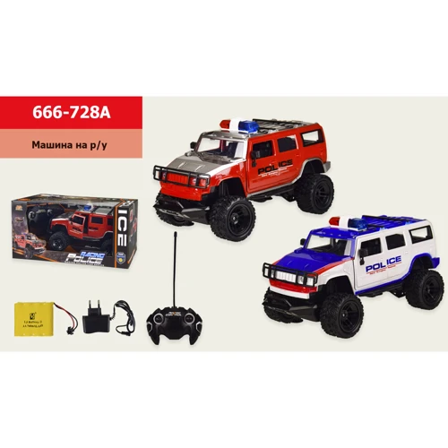 Машинки на радиоуправлении Джип Полиция, 2 цвета 666-728A (1713076)