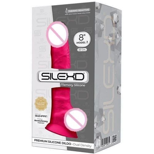 Фаллоимитатор SilexD Vetus Pink (MODEL 1 size 8in), двухслойный, силикон+Silexpan, диаметр 4,2см