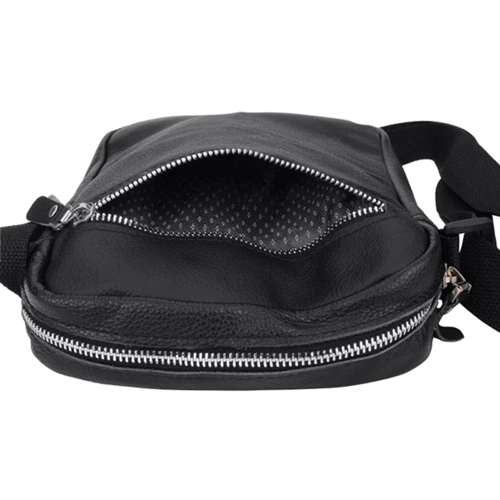 Мужская сумка планшет Borsa Leather черная (1t1025m-black): Фактура Матовая, Зернистая