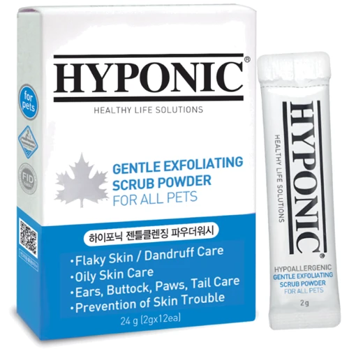 Нежный отшелушивающий скраб-порошок Hyponic Gentle Exfoliating Scrub Powder для собак и кошек 12х2 г (H3PW1GC0024NOKNN)