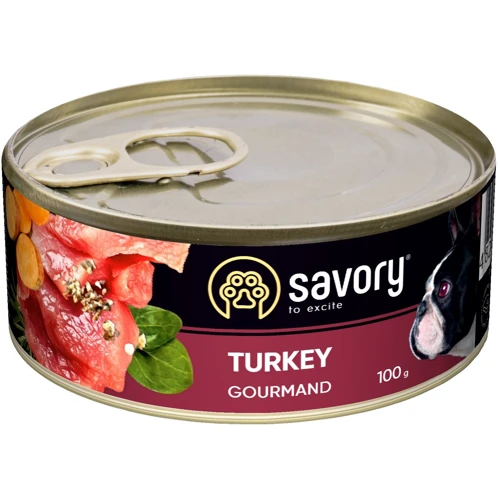 Влажный корм Savory для взрослых собак с индейкой 100 г (30495)