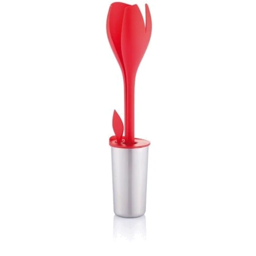 Набор для салата Loooqs Tulip серебристо-красный (P261.194) фото 3