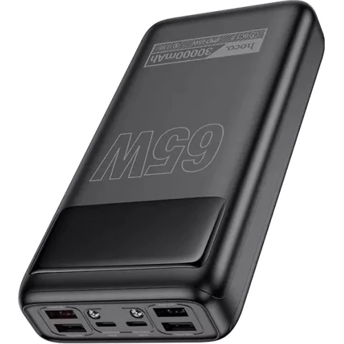 Зовнішній акумулятор Hoco Power Bank 30000mAh DB81 Apollo PD 65W Black: Ємність батареї, мАг 30000