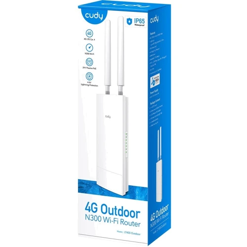 Маршрутизатор Wi-Fi Cudy LT400 Outdoor: Інтерфейс підключення (LAN-порт) 1xFast Ethernet