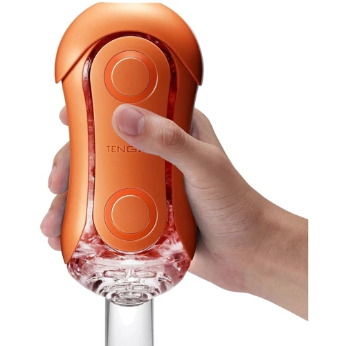 Мастурбатор Tenga Flip Orb Sunset Orange (с изменяемым сжатием, со стимулирующими шариками внутри)