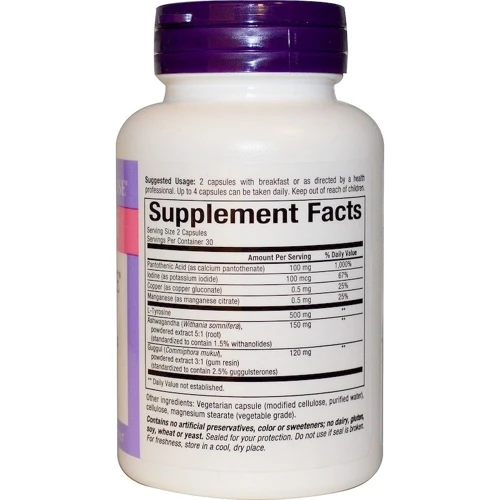 Natural Factors, WomenSense, ThyroSense, Thyroid Formula, 60 Vegetarian Capsules (NFS04940): Форма випуску капсули