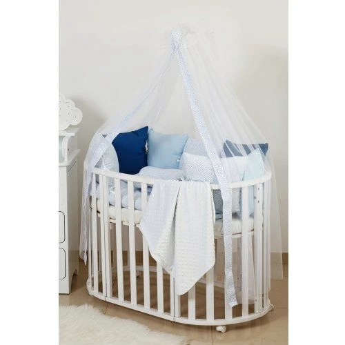 Постельный комплект 8 эл. Twins Dolce Горошки 4066-DP-408, blue, голубой