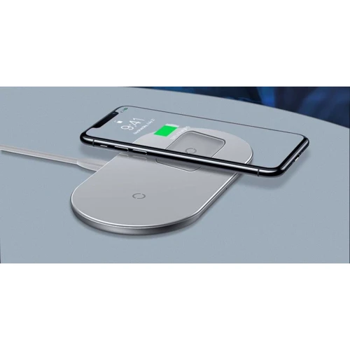 Зарядное устройство Baseus Dual Wireless Charger Pro Edition White (WXJK-C02) for Smartphones and Pods фото 5