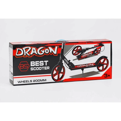 Детский двухколесный самокат с ручным тормозом Best Scooter Dragon D-61073 Розовый: Количество колес 2