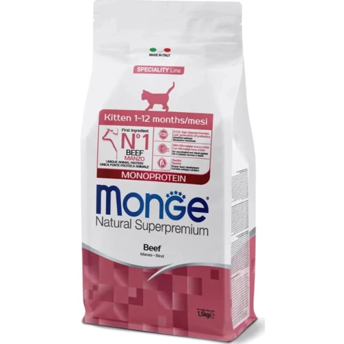 Сухой корм для котов Monge Cat Kitten с говядиной 1.5 кг (70011976)