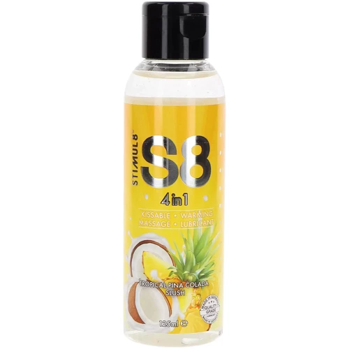 Съедобная массажная смазка Stimul8 4-in-1 Dessert Lube ананасовый десерт, 125 мл