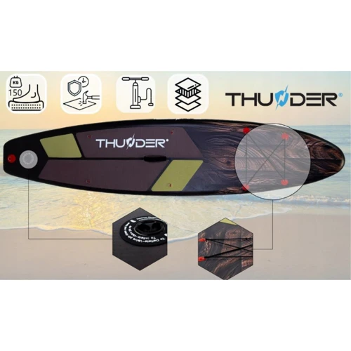 Надувная SUP доска THUNDER WOOD 320 (WOOD) фото 3