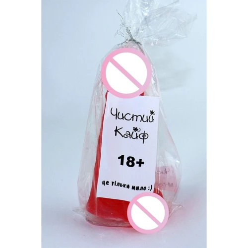 Крафтовое мыло-член с присоской Чистый Кайф Red size M