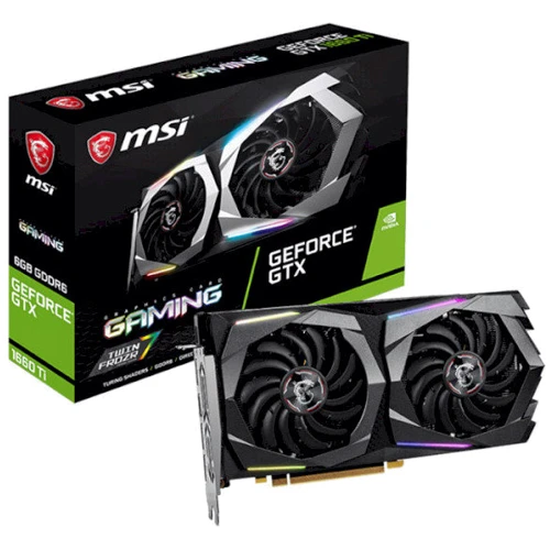 Відеокарта MSI GeForce GTX 1660 Ti 6144Mb GAMING: Обсяг пам'яті, Гб 6