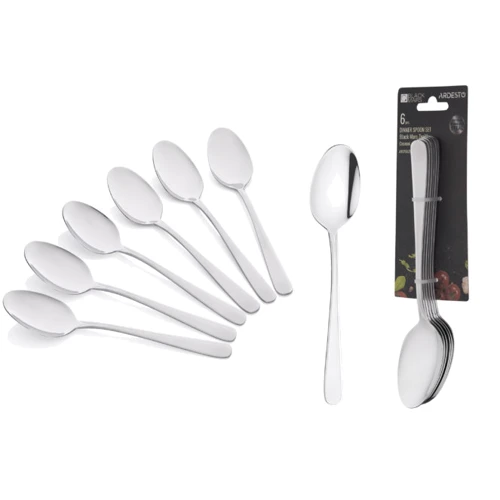 Набір столових ложок Ardesto Black Mars Zenith 6 предметів (AR0706ZS)