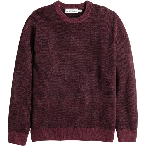 Джемпер H&M 4299684 48 бордовый: Вид Джемперы