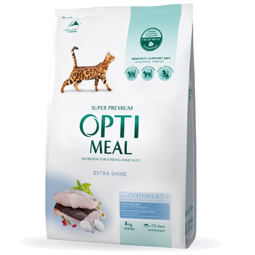 Сухой корм Optimeal Adult Cats для кошек с высоким содержанием трески 4 кг (4820215364454)