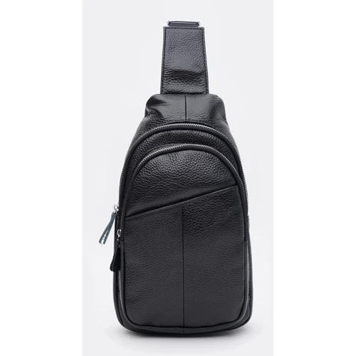 Чоловіча сумка-слін Keizer чорна (K1512bl-black): Фактура Зерниста, матова