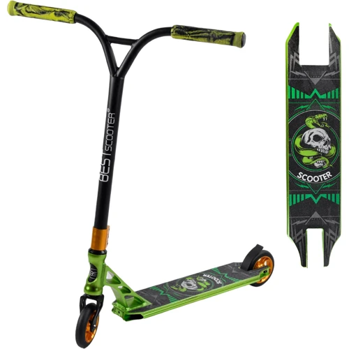 Самокат трюковый Best Scooter зеленый (BS-7525)