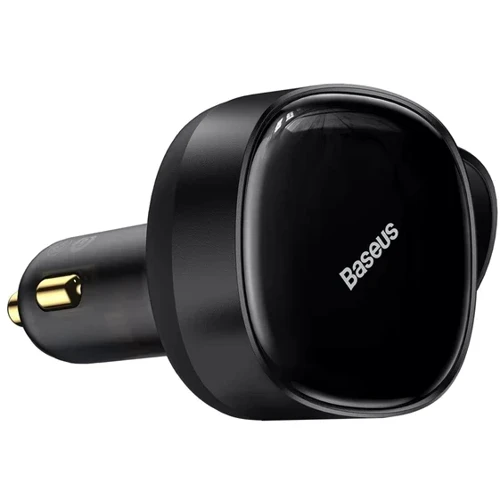 Зарядний пристрій Baseus Car Charger Retractable USB-C+USB-C 33W Black (C00035500111-00): Сила струму 2.4А и более