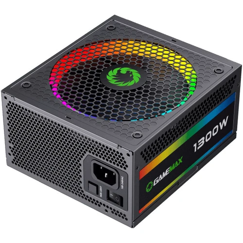 Блок питания GameMax RGB-1300 (ATX3.0 PCIE5.0): Вентилятор нижней стенки 140 мм