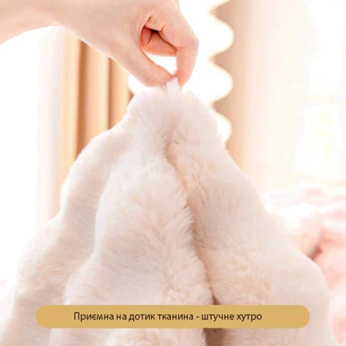 Покрывало Love You Накидка для мягкой мебели 90х210 см меховая айвори (8403): Особенности Плед-покрывало