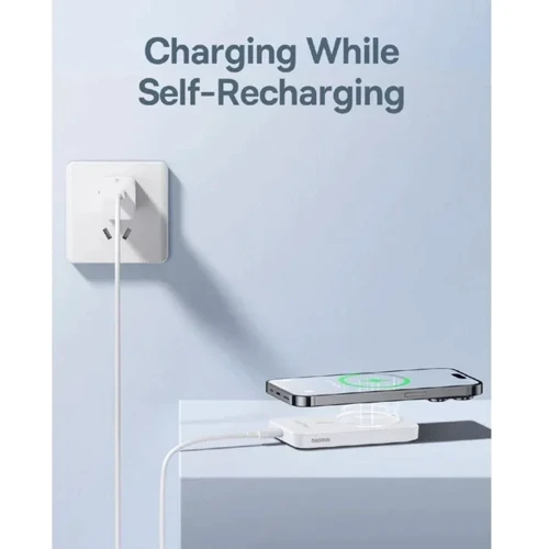 Зовнішній акумулятор Baseus Power Bank 5000mAh Magnetic Wireless 20W White (P10022107223-00) фото 10
