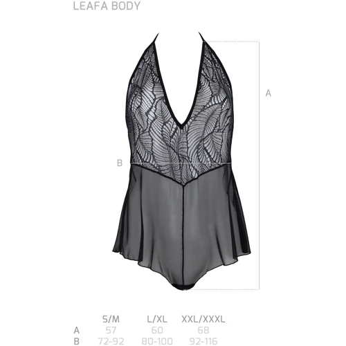 Боди ECO Passion LEAFA BODY black S/M