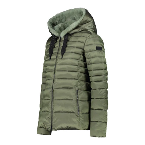 Куртка Woman Jacket Fix Hood 31K3006F-F739 44 зеленая зимняя с капюшоном и мехом: Страна производитель Китай