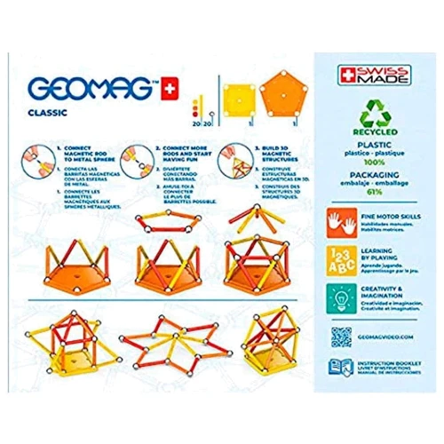 Магнитный конструктор Geomag Classic Recycled Геомаг Эко 42 деталей фото 4