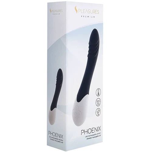 Вибратор S Pleasures Premium Phoenix (для точки G, 16 видов вибрации, нагрев) черный