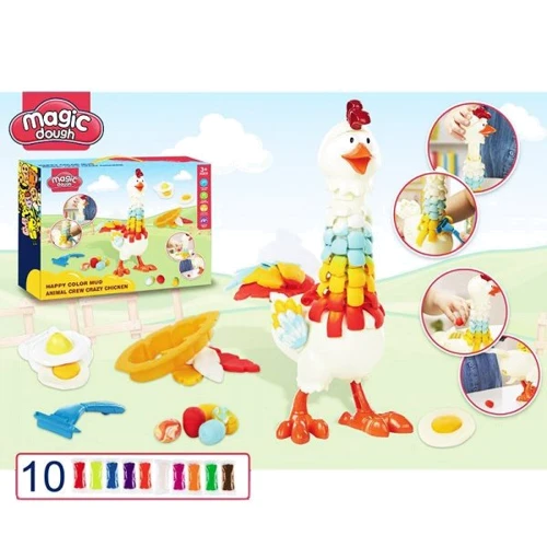 Набір для творчості Чудовий півень, пластилін 10 кольорів, аксесуари (8611): Виробник Noname