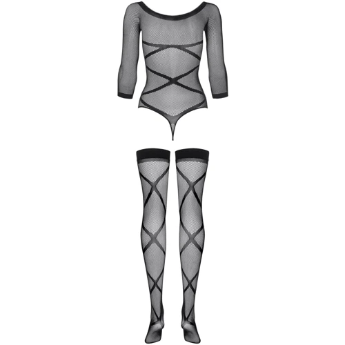 Бодистокинг Obsessive Bodystocking G320 black S/M/L