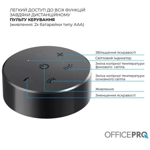 Лампа для монітора Officepro SL145B: Тип джерела освітлення Светодиодная лампа LED