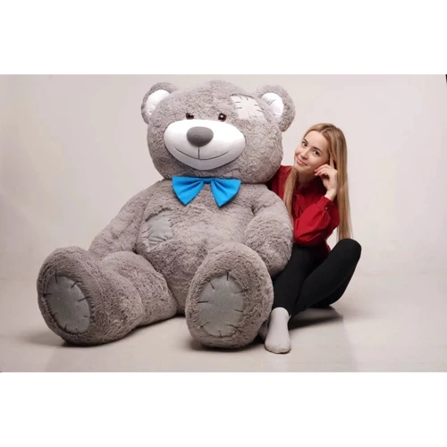 Мягкая игрушка Ричард с латками 200 см серый